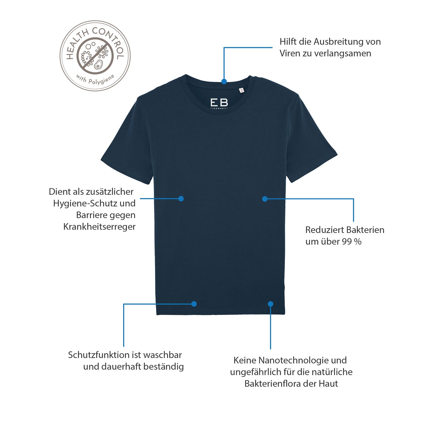 T-Shirt Herren Rundhals - Frischewirkung