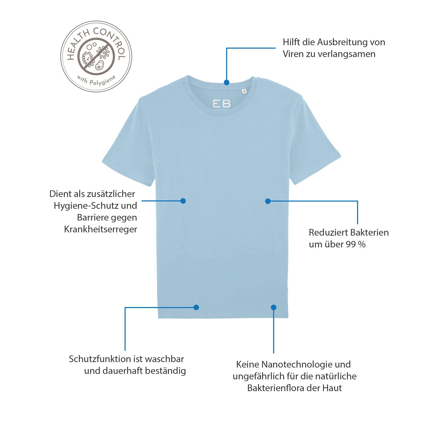 T-Shirt Herren Rundhals - Frischewirkung