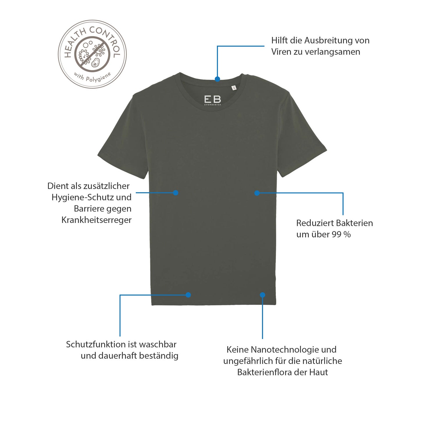 T-Shirt Herren Rundhals - Frischewirkung